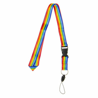 Vikerkaarev&auml;rviline kaelapael / Lanyard - 50 tk