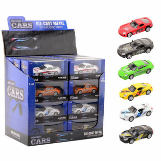 DIE CAST SUPER SPORTAUTOD, M&Otilde;&Otilde;TKAVA 1:43 DISPLEIL (24 tk)