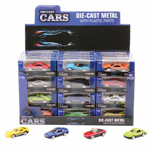 ERINEVAD SPORTAUTOD, SKAALA 1:72 DISPLAY-KARBIS (48 tk)