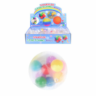 Pigistatav pall &Oslash;6cm pom-pomidega (12 tk ekraanil)