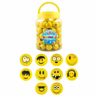 P&otilde;rkepallid Smiley Funny Faces &Oslash;3,3cm Topslaekas (72 tk)