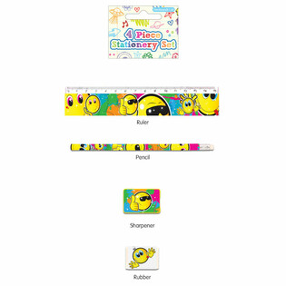 4-osaline Smiley kirjatarvete komplekt (24 tk)