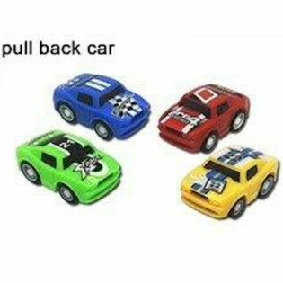 INERTSI MOOTORIGA SPORTAUTOD PULL BACK - ERINEVAD V&Auml;RVID (48 tk)