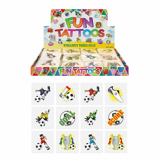 FUN TATTOO'S - Jalgpalli v&auml;ljapanek (48 pakki 12 tk)