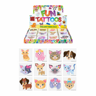 FUN TATTOO'D - KASSI JA KOERA DISPLAY (48 PAKKI)