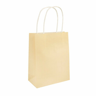 Sangadega paberkotid - 14x21x7 cm - V&auml;rv: Elevandiluu (24 tk)