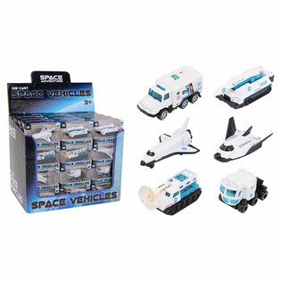 DIE CAST - SPACE ADVENTURE - Kosmosemasinad, skaala 1:64 - esitluskarbis (48 tk)