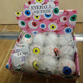 Pigistatavad silmamuna pallid Squeeze Eyeball esitluskarbis (12 tk)