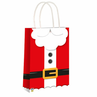 Jõuluvana Paberkotid Sangadega - 14x21x7cm - 24 Tk