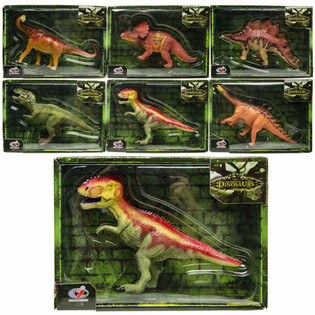 Dinosauruste m&auml;ngufiguurid - Luksuslik kinkekarp - Miks (6 tk komplekt)