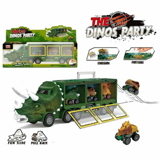 DINOSAURUSE VEOAUTO 3x DINO AUTOGA - M&Auml;NGUKOMPLEKT SUURES KINGITUSKARBIS