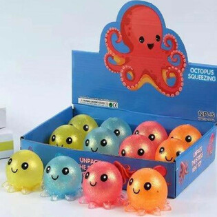 Pigistatav kaheksajalg Squeeze Octopus displei (12 tk)