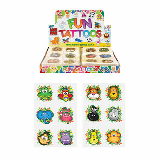 FUN TATTOOS - MUDEL: DŽUNGLILOOMAD ESITLUSKARBIS (96 tk)
