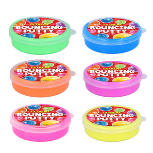 P&otilde;rkav Plastiliin Bouncing Putty, 10g - Erinevad V&auml;rvid (6 tk)