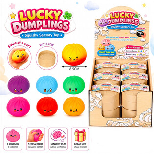 RAGE - LUCKY DUMPLINGS - Squishy Bun Dumplings SUUR M&otilde;&otilde;dud 8.5 x 8.5 x 4.8 cm - KARBIS (12 tk)