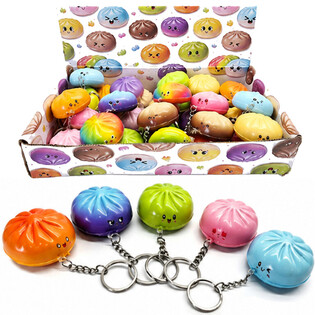 Hitttoode Squishy Dumplings v&otilde;tmehoidjad - V&auml;rvide miks - Esitluskarbis (24 tk)
