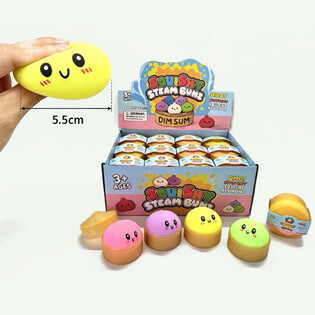 RAGE - V&auml;ikesed Squishy Bun pelmeenid (5.5x5.5x3 cm) - Viral 2026 n&auml;pum&auml;nguasi (24 tk)