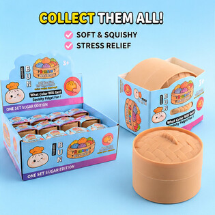 RAGE - Squishy SUGAR EDITION Bun Dumplings V&Auml;IKE (5.3 x 5.3 x 4.1 Cm) Viral 2026 Fidget Toy (24 tk)